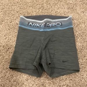 Gray/Grey Nike Spandex Shorts - High Waisted